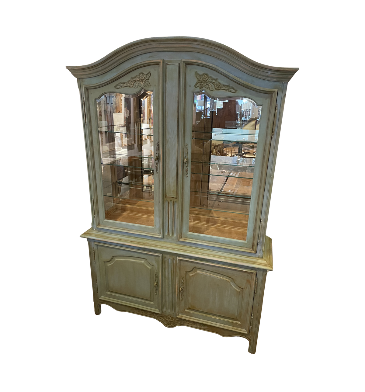 Pennsylvania House China Cabinet with Faux Finish, AS IS (0PN002)