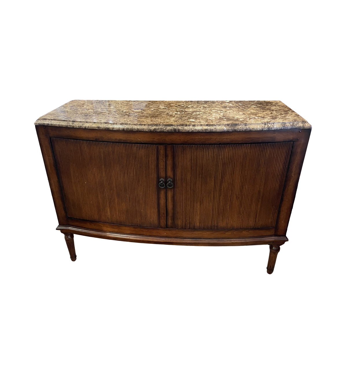 FFDM Marble Top Sideboard with Reeded Doors (0QO00N)
