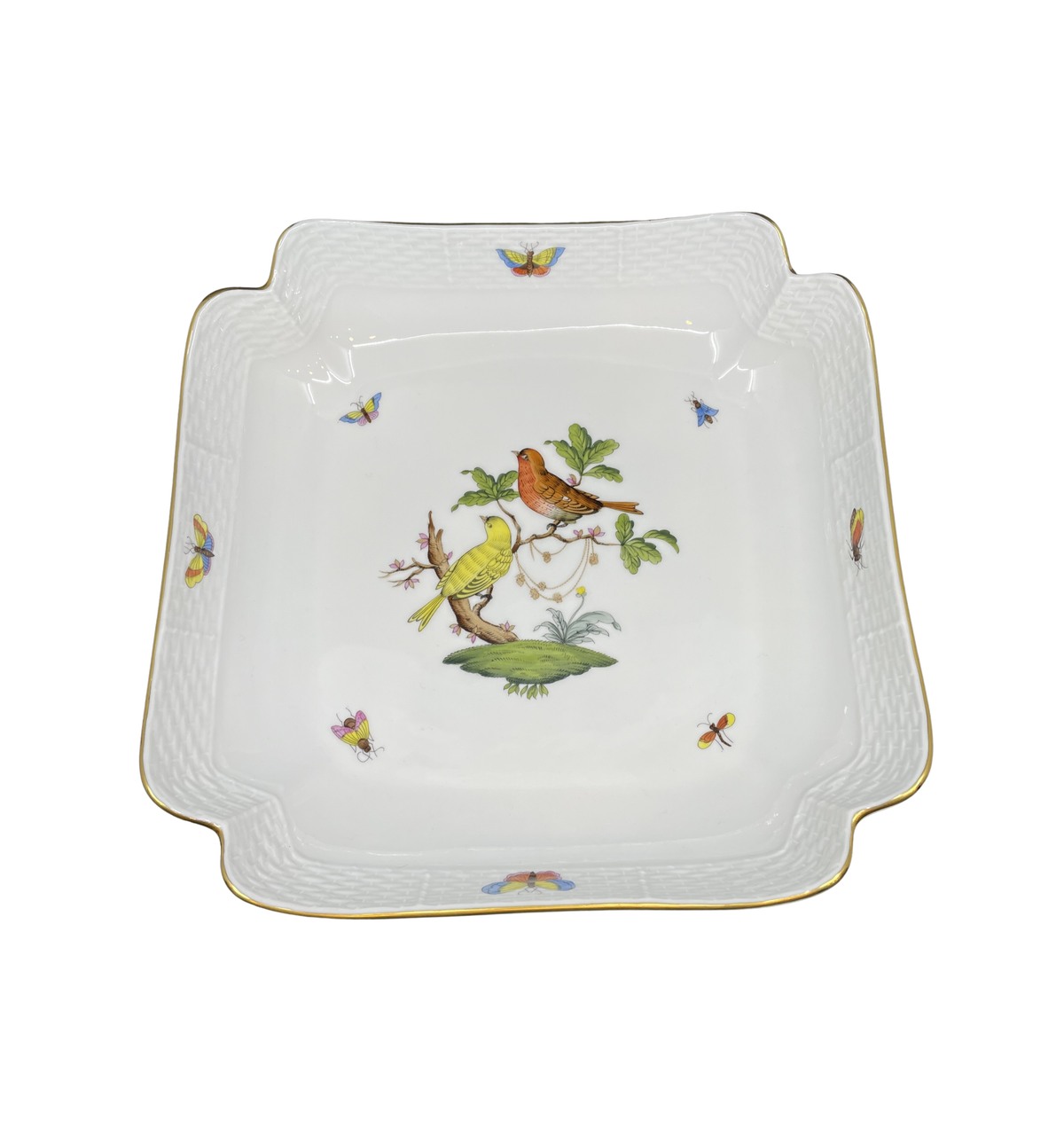 Herend Rothschild Square Salad Bowl, large (0GU006)