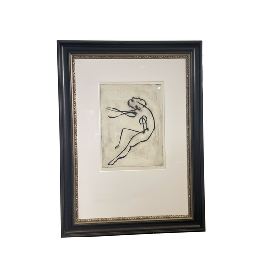 Black and White Nude signed Lawrence (0I600W)