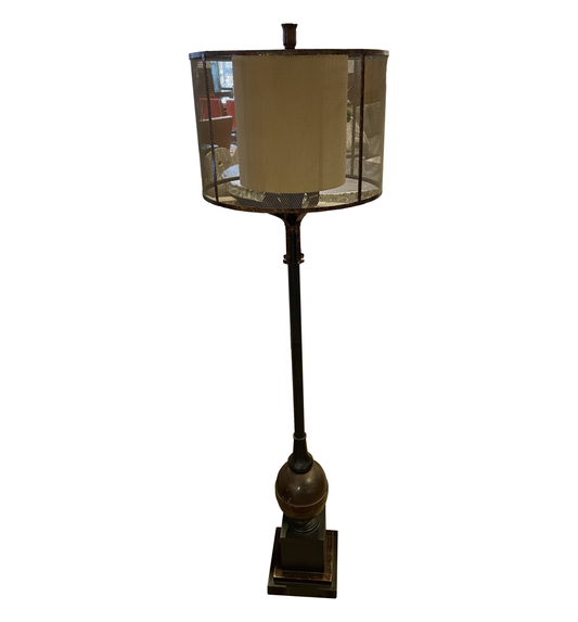 Iron Floor Lamp with Mesh Shade (0L700C)