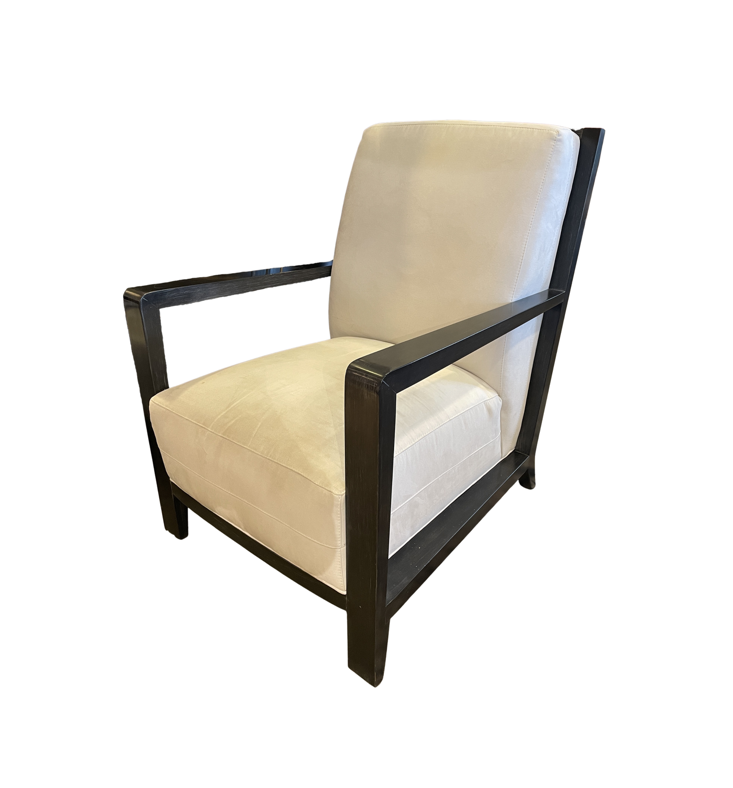 Hickory White Shawn Chair in White Microfiber (Two available) (0IV008)
