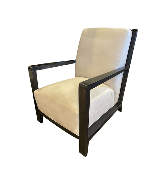 Hickory White Shawn Chair in White Microfiber (Two available) (0IV008)