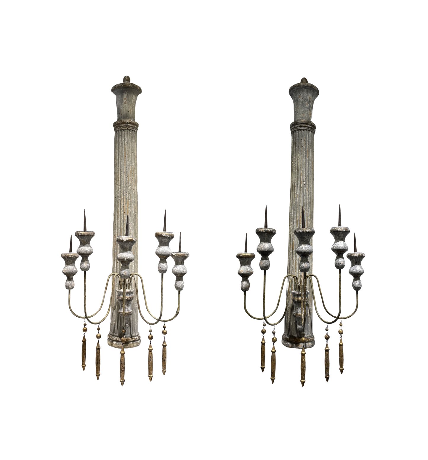 Aidan Gray Pilaster Wall Candelabra, a pair (0JL041)