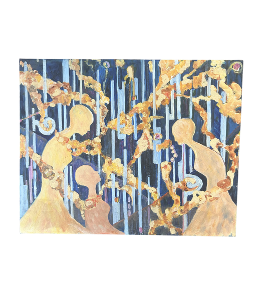 J. Drury Surrealist Women Oil on Canvas, Unframed (0KY001)