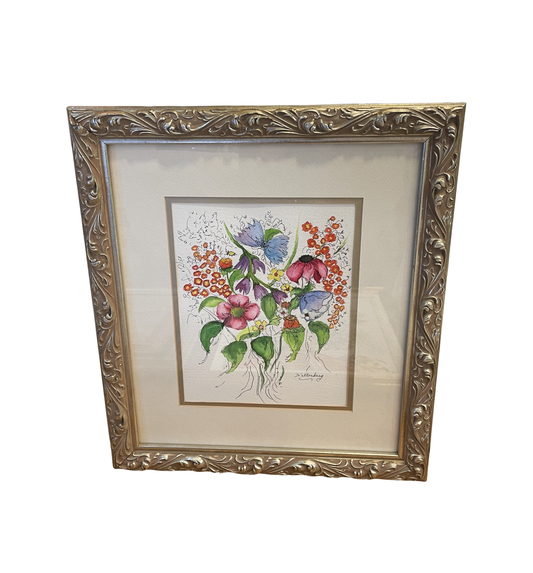 Jeanette Wittenberg, Watercolor, Bouquet of Flowers (0I8007)