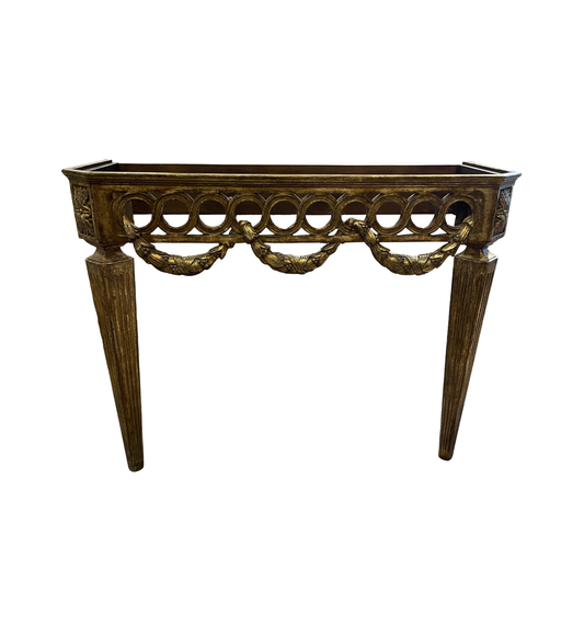 Parcel Gilt Wall Mount Console with Marble Top (Two available 0OH003 0OH004)