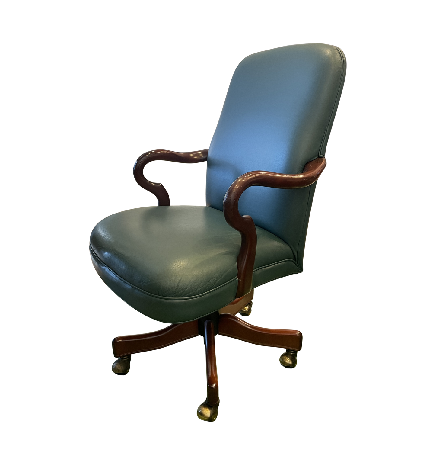 Faux Leather Executive Desk Chair in Green (0KM002)