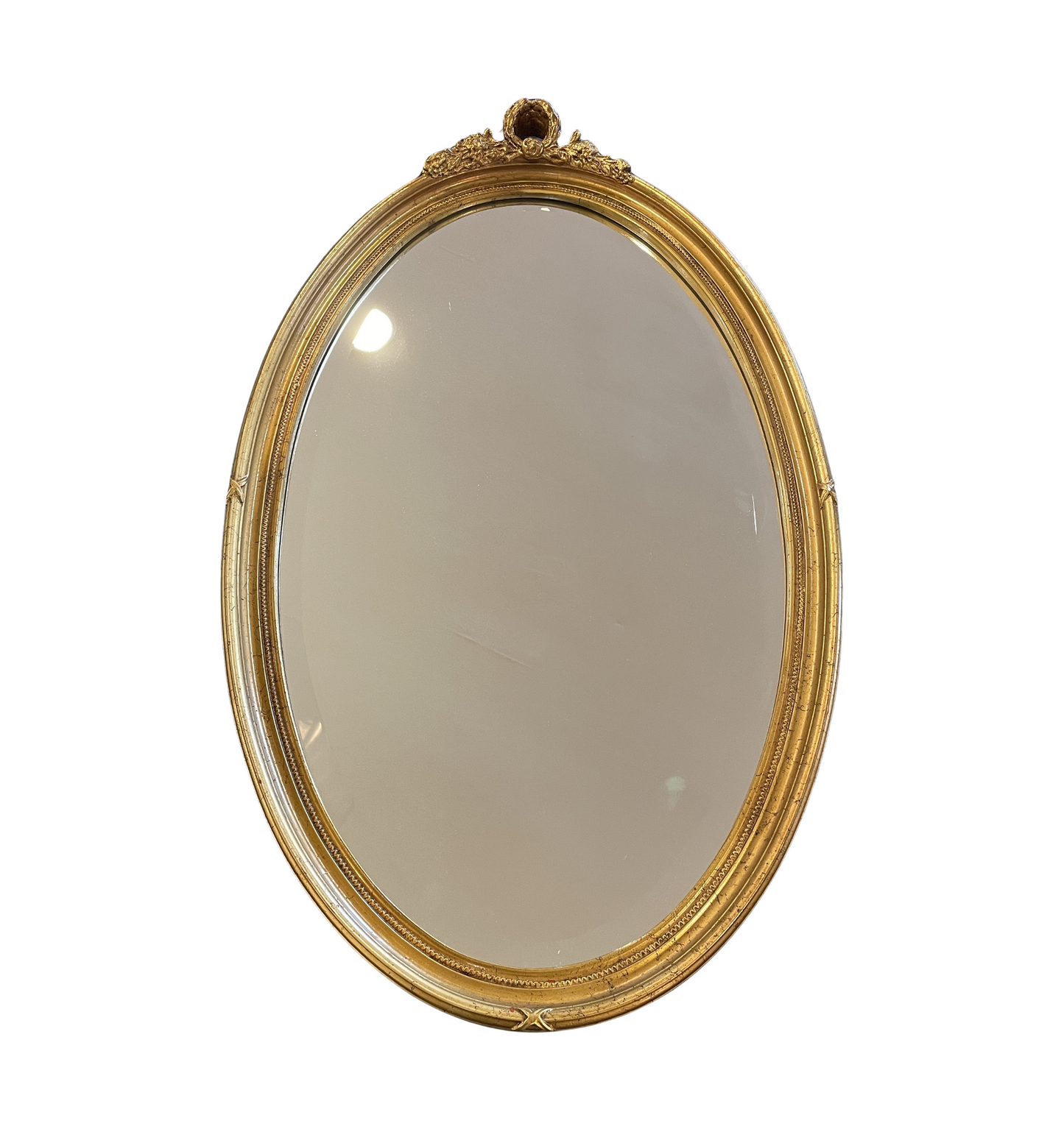 Carolina Mirror Co Oval Mirror with Gilt Frame (0H0004)