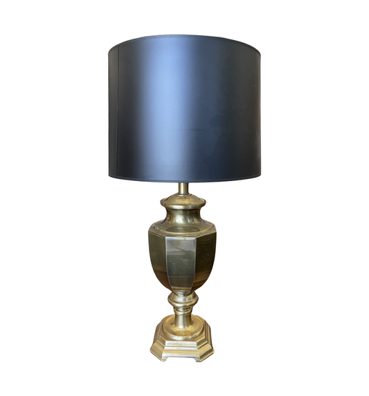 Frederick Cooper Brass Urn Lamp with Black Shade (Two available 0Q6002)