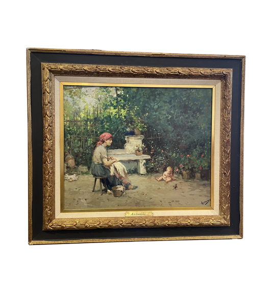 Antonini Mother and Child Oil on Canvas (0OT00P)