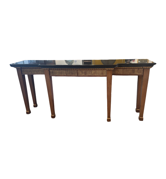 Neoclassical Console Table with Marble Top and Gilt Detail (00Y00C)