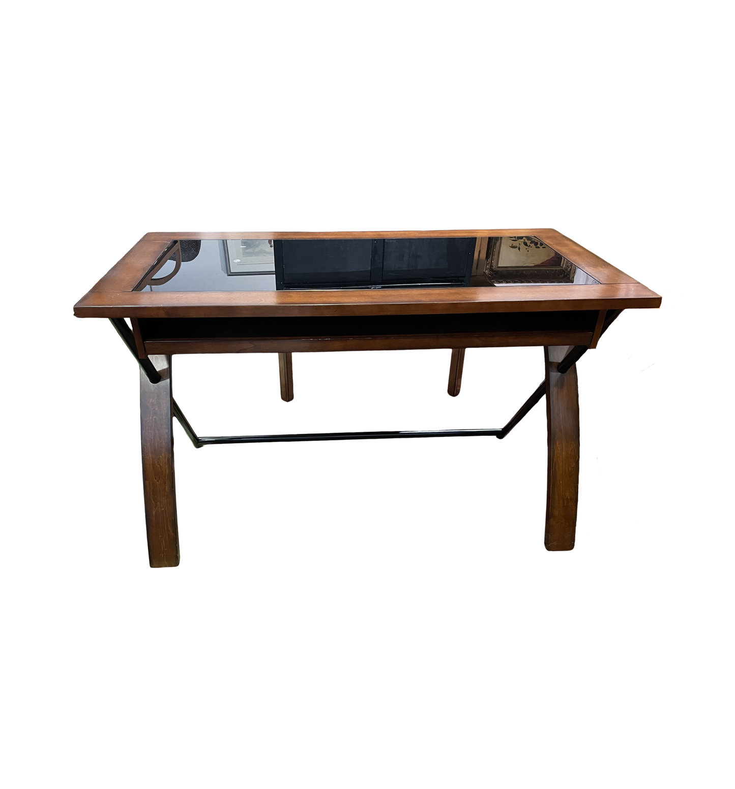 Glass Topped Computer Desk, AS IS (0NW00C)