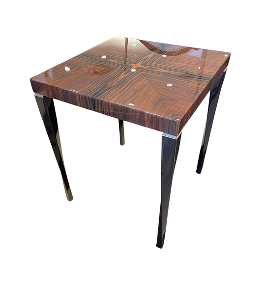 Deco Lacquer and Macassar Ebony Accent Table (0KP004)
