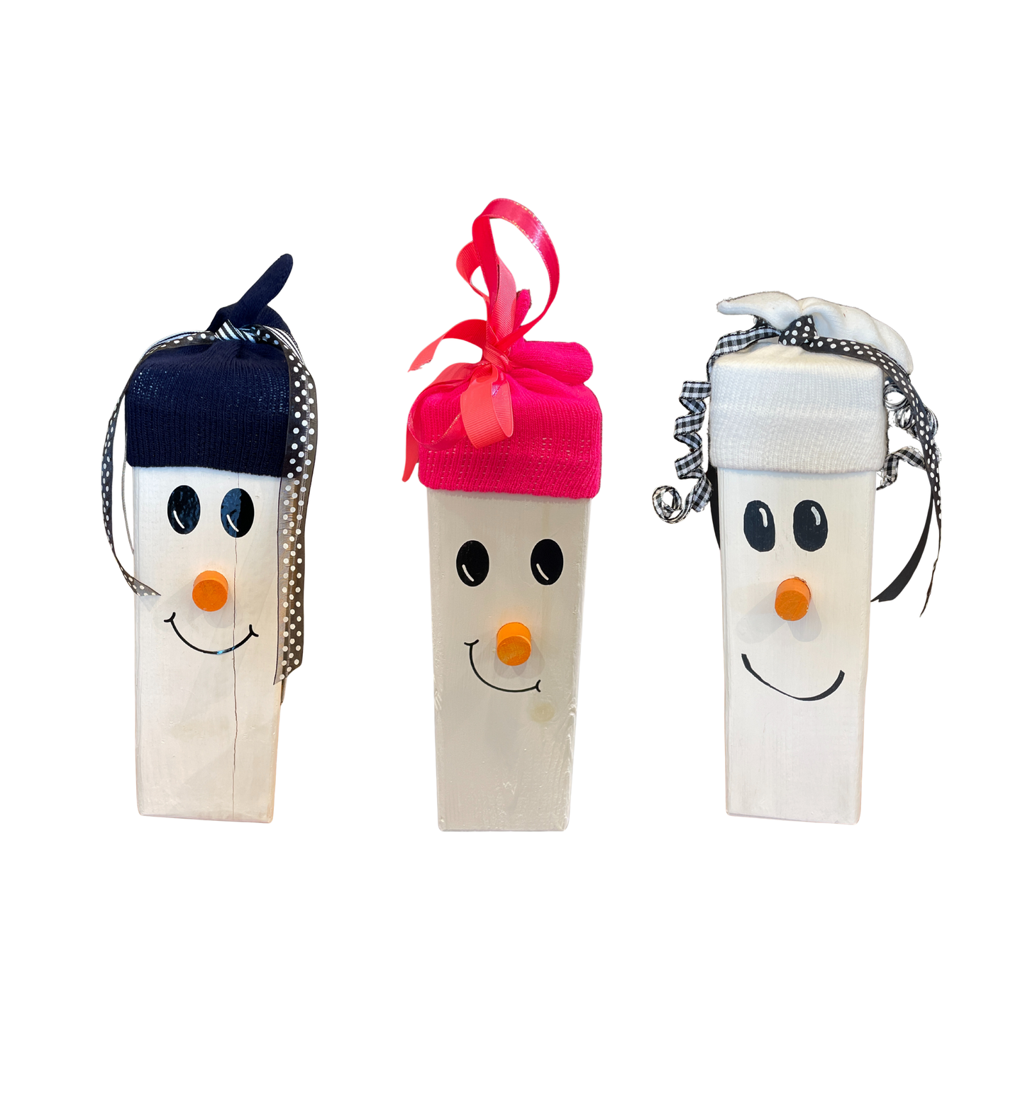 Wood Block Snowman, Large (00O00B)