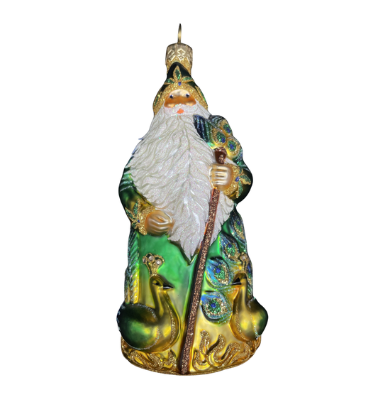 Patricia Breen Peacock Santa with Staff, small (0IK01G)