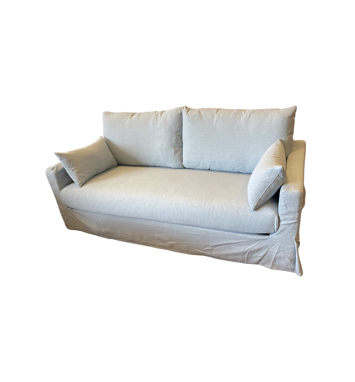 Blue Linen Sleeper Sofa (01B02U)