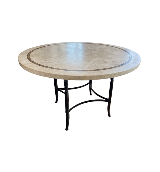 Faux Stone Top Round Dining Table (0N2004)