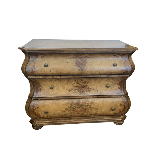 Faux Finish Bombe Chest, 3 drawers (0OU00A)