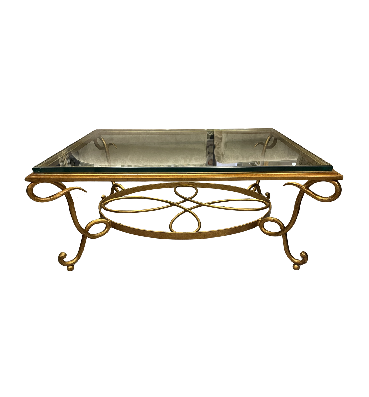Rene Drouet Style Gilt Coffee Table (0IW007)