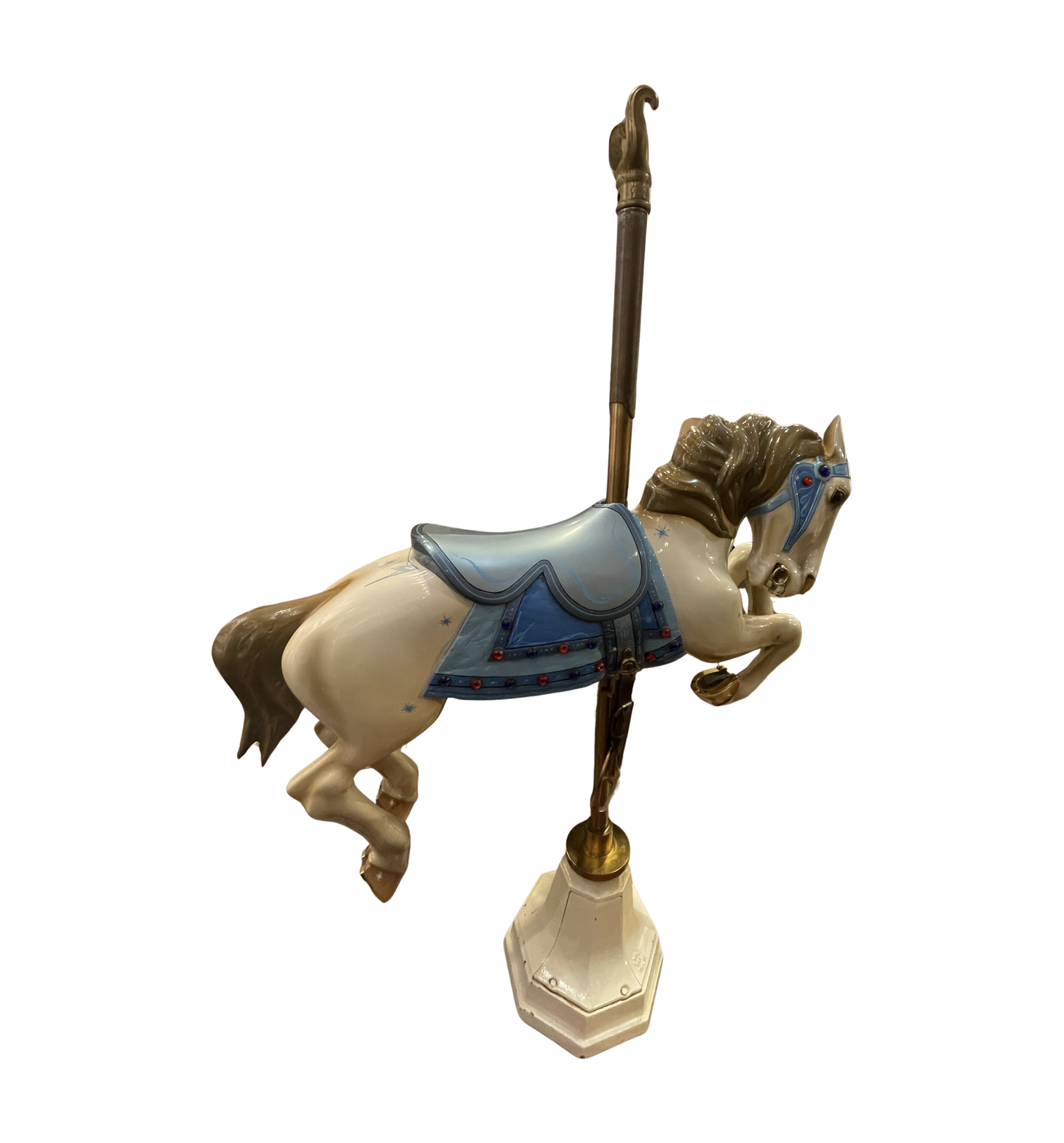 Allan Herschell Attributed Repainted Carousel Horse, Jumper with Jewels (060005)