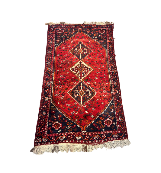 Vintage Hand Knotted Tribal Runner (Approx. 4x5) (0KL001)