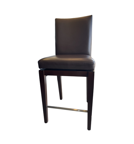 A. Rudin Swivel Stool in Leather (Two available 0OU00L 0OU00M)