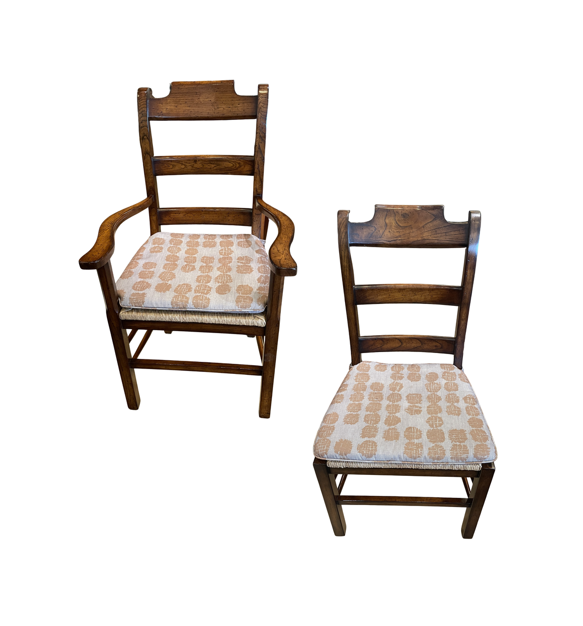 Set of 8 Ormskirk Ladderback Dining Chairs with Rush Seats (0PQ00E)