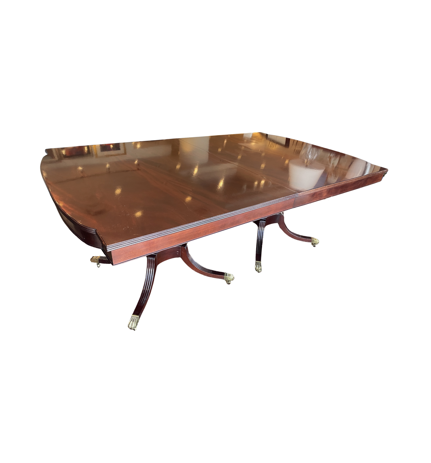 Baker Double Pedestal Dining Table, AS IS (0OX001)