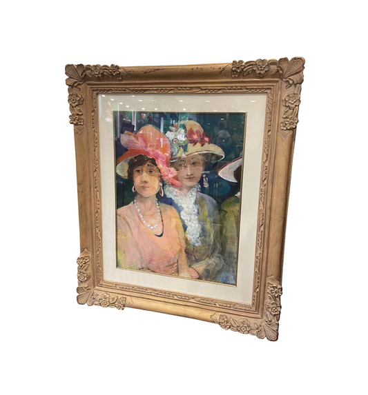 Peg Sindelar Watercolor, "Two Women" (0JJ001)