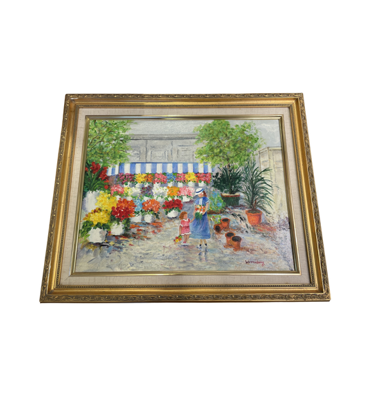 Jeanette Wittenberg Oil on Canvas, Flower Shop (0I8003)