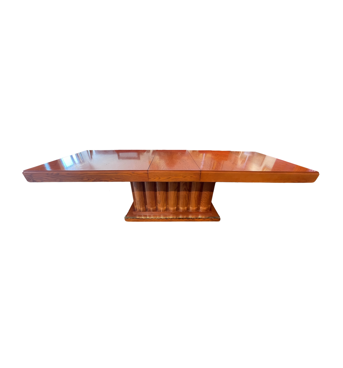Custom Oak Parsons Pedestal Dining table, commissioned by Scott Himmel (0KP001)