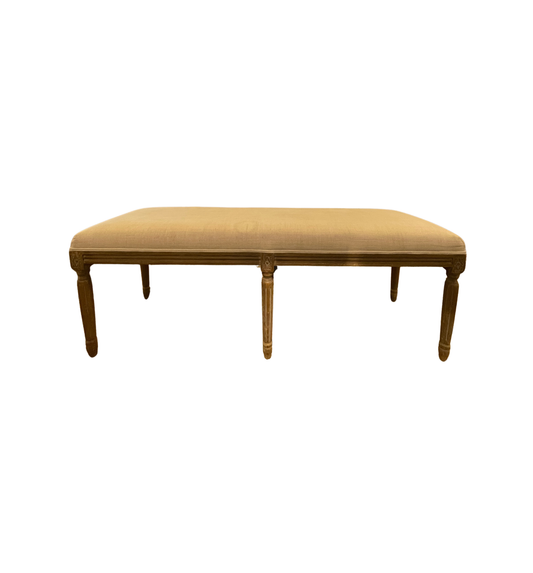 Restoration Hardware Linen Bench, AS IS (0L700R)