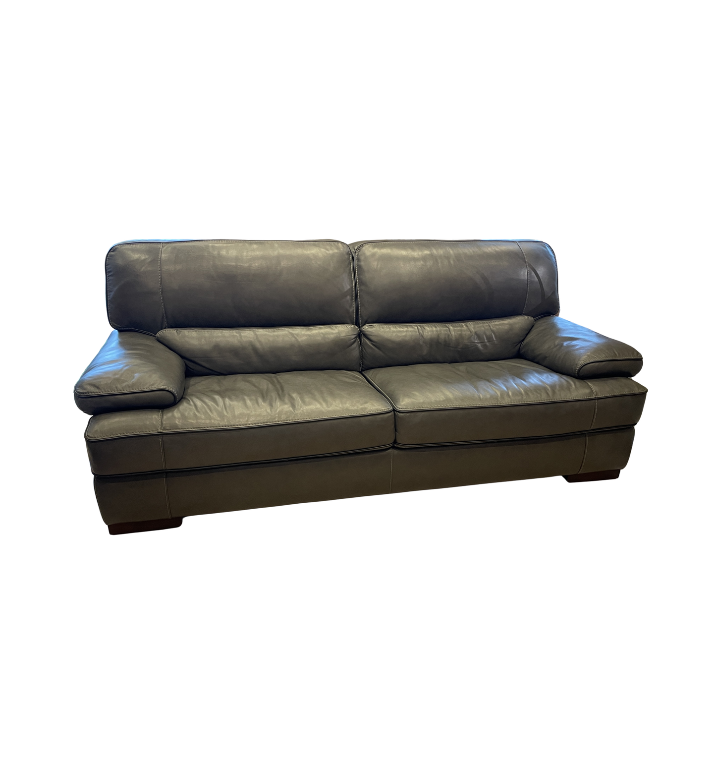 Trayton Gray Leather Sofa (0PC001)