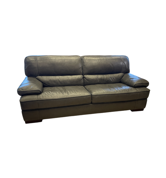 Trayton Gray Leather Sofa (0PC001)