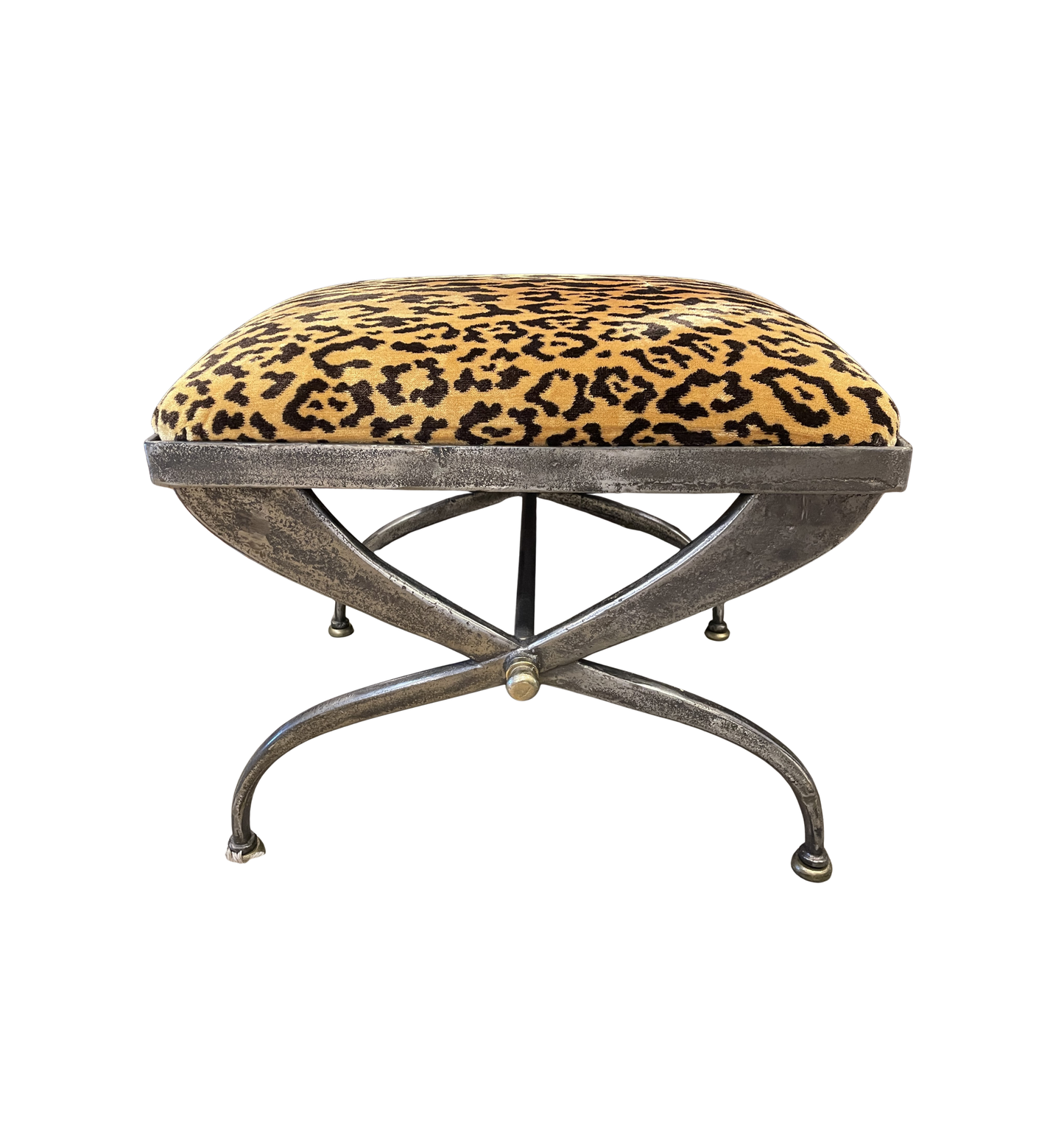 Roman Curule Leopard Bench (0KP017)