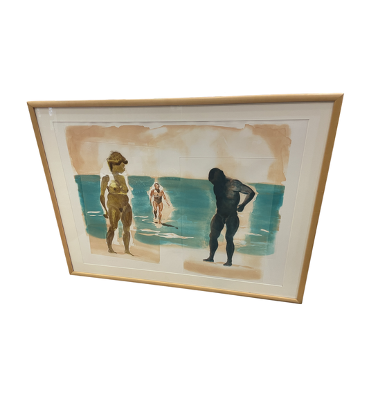 Eric Fischl (c1989) "Dark Figure" 59/100 Aquatint (0JL003)