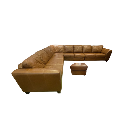 Palliser Leather Sectional, Convertible (0LQ001)