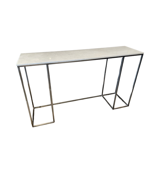 Quartz and Metal Sofa Table Console (0LG01W)