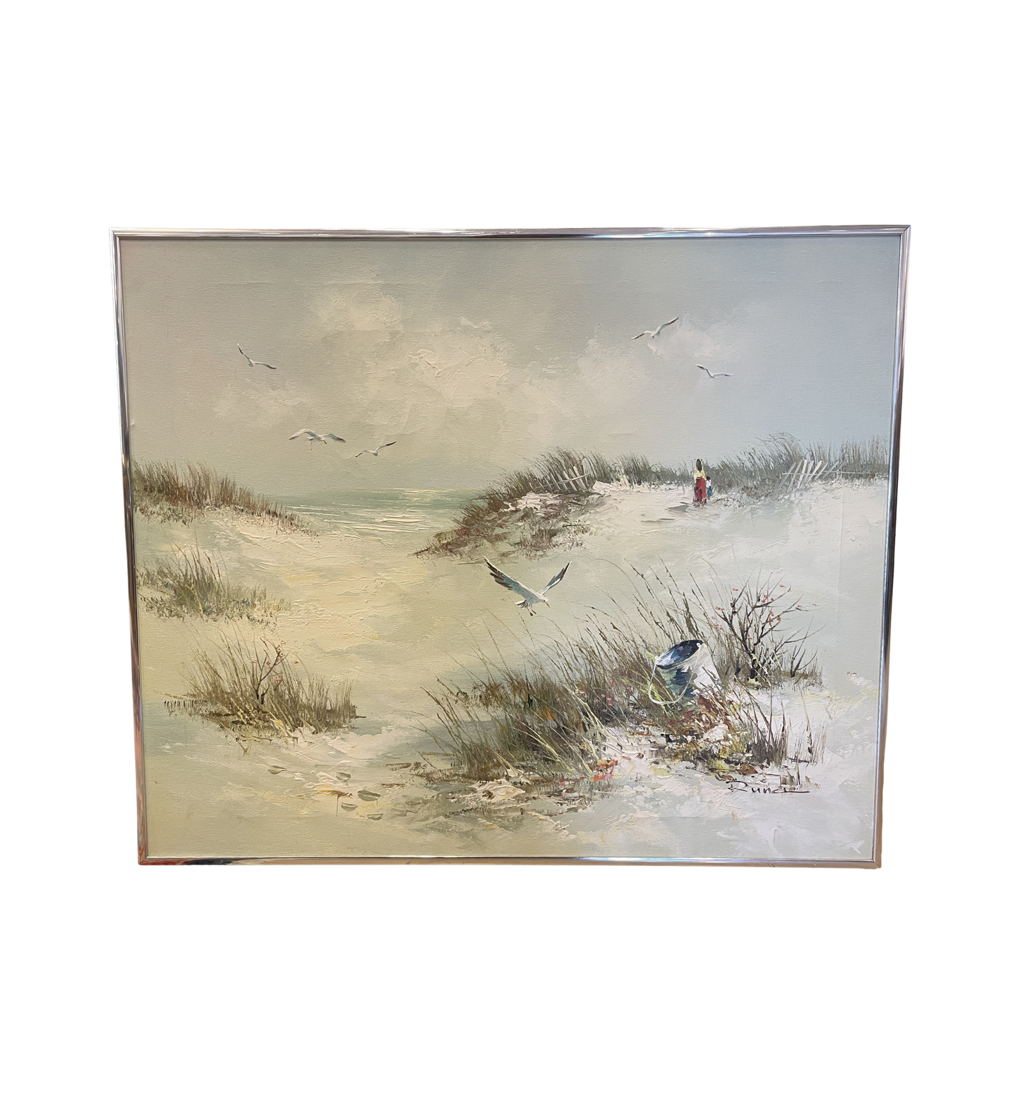 Edward Runci Seascape/Beach Scene Oil on Canvas (0LN00G)
