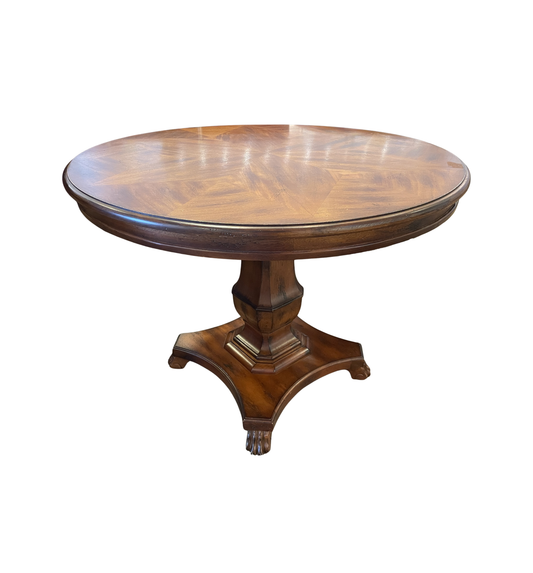 Starburst Veneer Top Center Table with Claw Feet, AS IS (0ED00H)