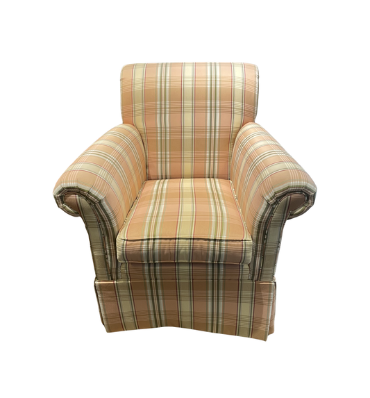Striped Ethan Allen Chair (Two available 0M3001 and 0M3002)