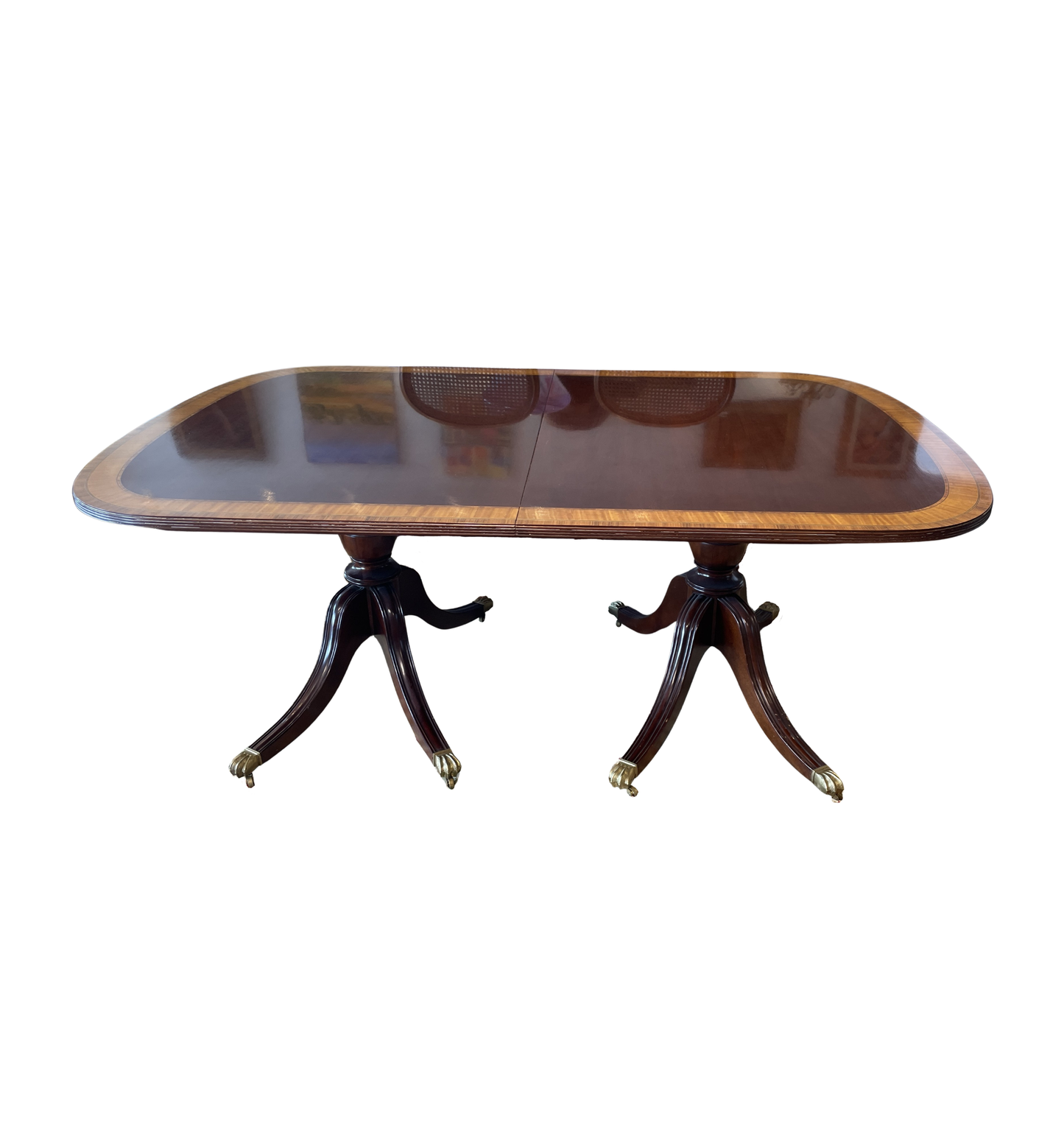 Georgian style Banded Dining Table, AS IS (037001)