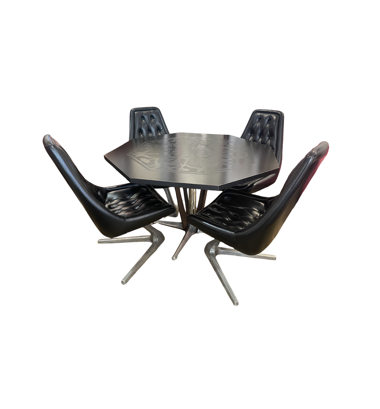 Vladimir Kagan for Chromecraft "Sculpta" Table and Chairs, Star Trek (0JO002)