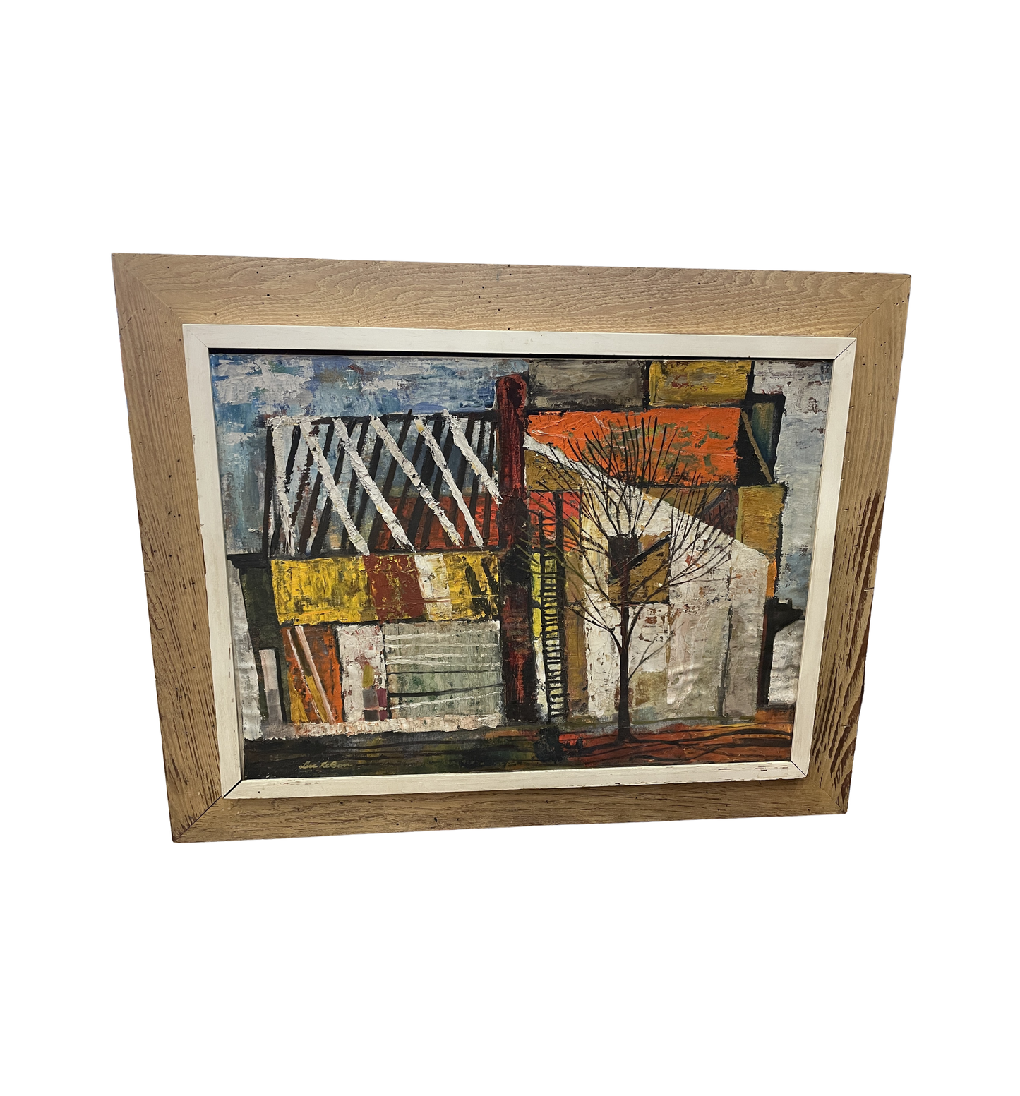 Luc LeBon Mid Century House Acrylic on Masonite (0NJ002)