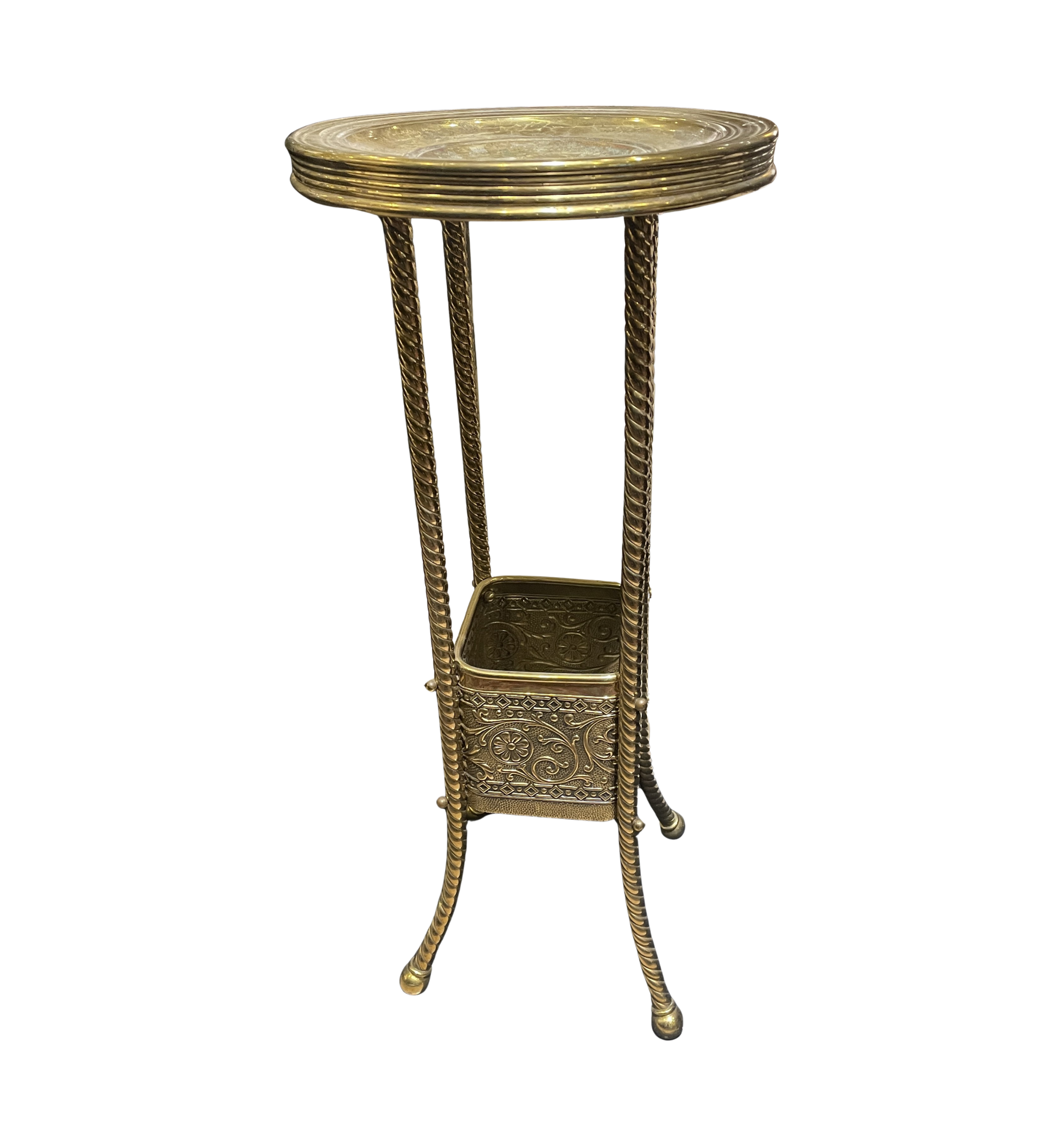 Antique Aesthetic Movement Brass Plant Stand (0JZ003) – The Antique Aesthetic Movement Brass Plant Stand (0JZ003) – The