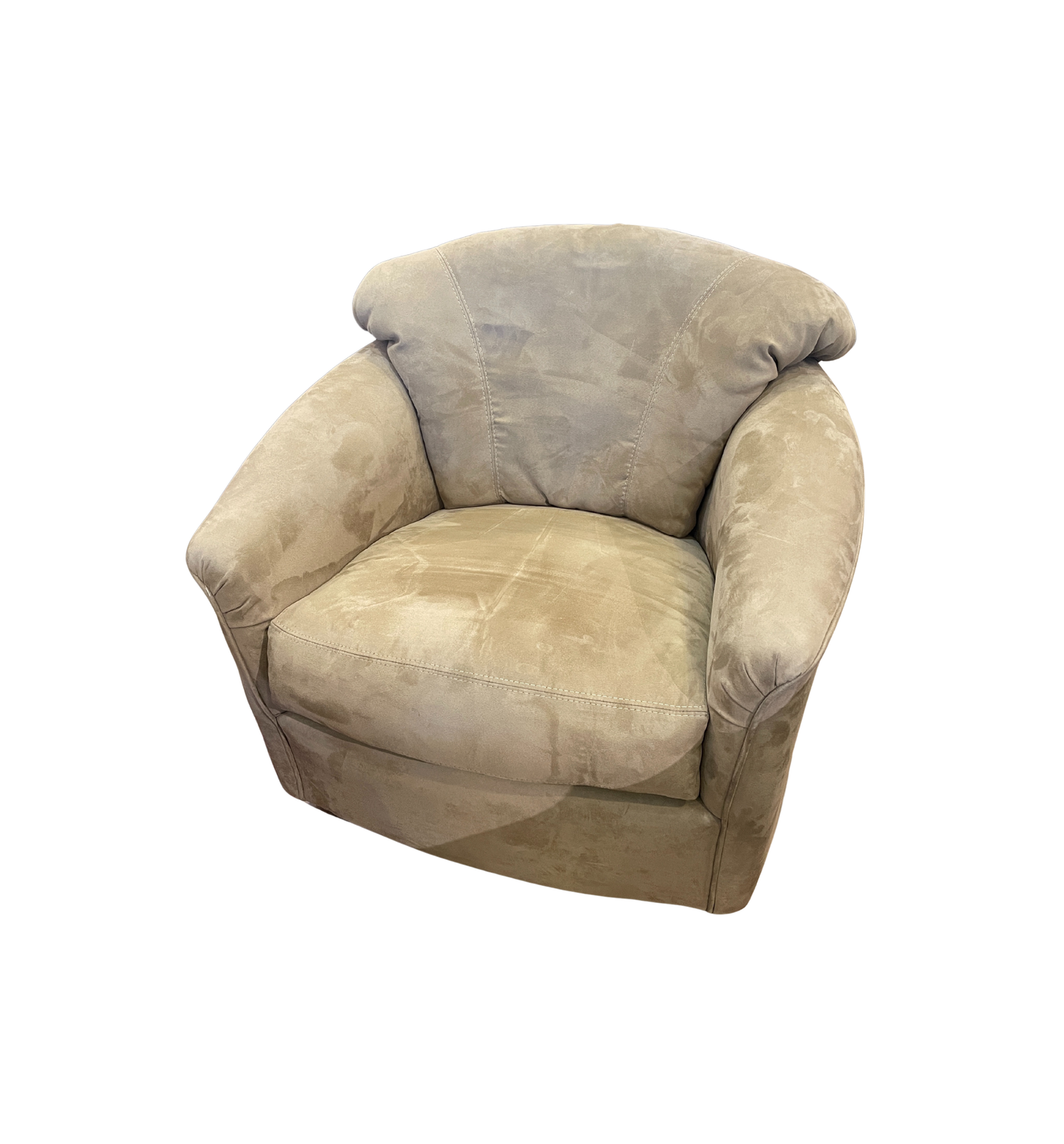 Ultra Suede Swivel Chair, AS IS (Four Available) (0HP001)