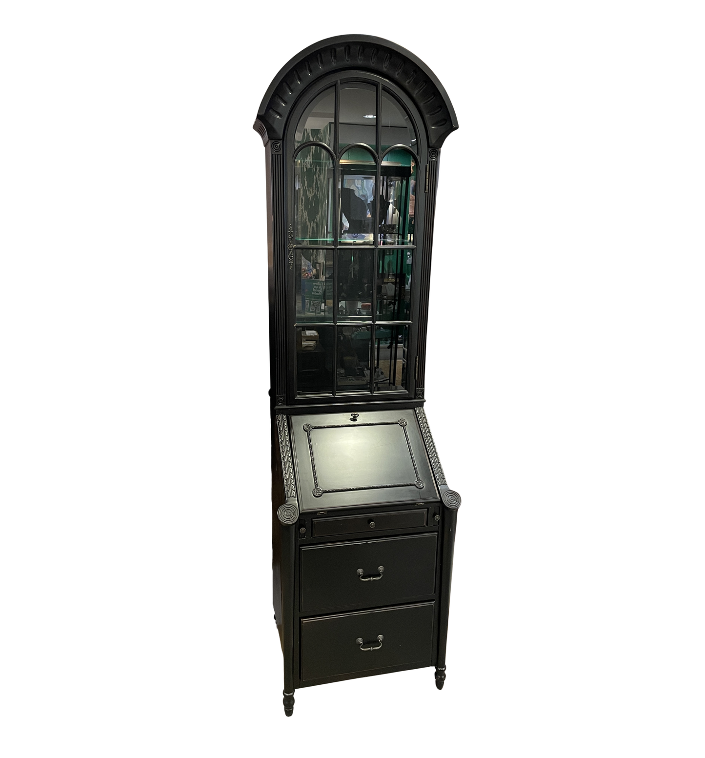 Four Hands Black Secretary Desk, AS IS (0HS006)