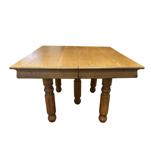Antique Quarter Sawn Oak Dining Table, 5 leaves (0OS002)