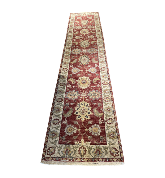 Indo Paki Peshawar Rust Red Runner (Approx. 2'6x12') (0LP00A)